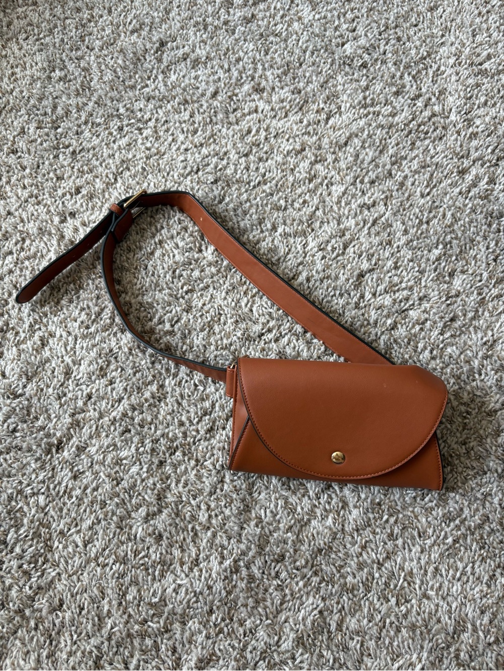 Forever 21 Brown Leather Crossbody Belt Bag